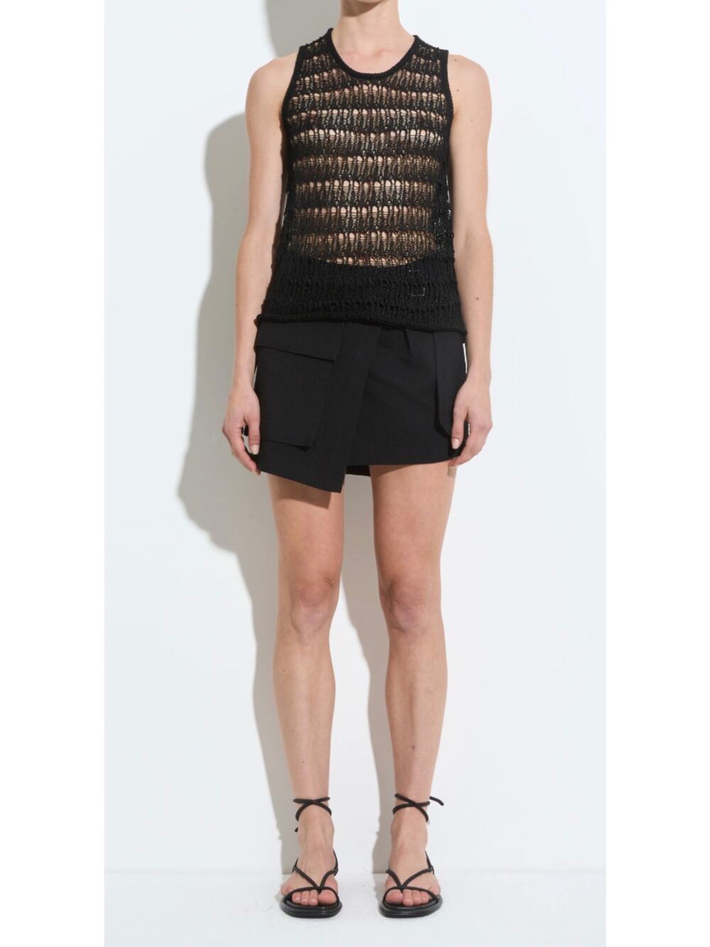 Christian Wijnants Sifa Mini Skirt in Black FR 34 US 0